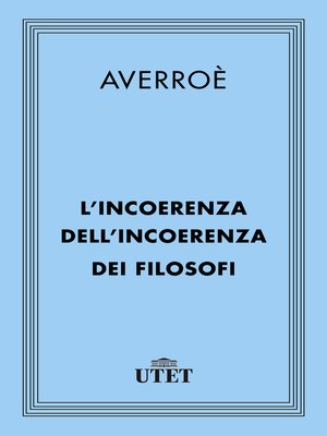 cover image of L'incoerenza dell'incoerenza dei filosofi